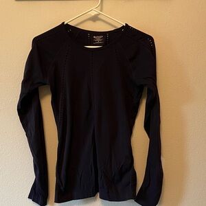 Athleta Navy Long Sleeve Blouse